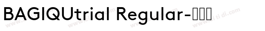 BAGIQUtrial Regular字体转换